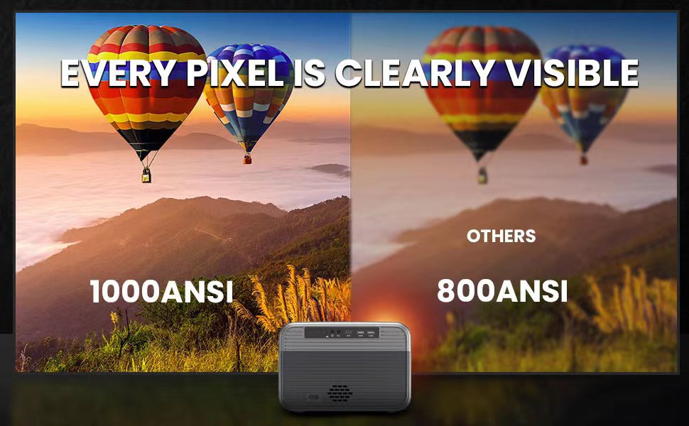 Foreign Trade Version Cross-Border Android Projector Bluetooth 5G Dual-Band WIFI HD 1080P Projector for Office and Home Use LE