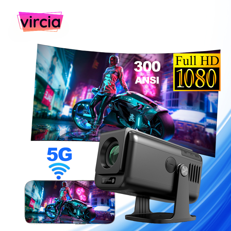 V1 Hot sell  Projector 4k Android 13 Projector 300ANSI ATV Dual Launcher Auto Keystone 4k 5G mini Portable Smart  LCD Projector