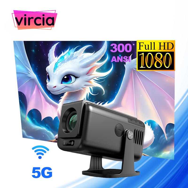 V1 Hot sell  Projector 4k Android 13 Projector 300ANSI ATV Dual Launcher Auto Keystone 4k 5G mini Portable Smart  LCD Projector