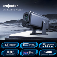V1 Hot sell  Projector 4k Android 13 Projector 300ANSI ATV Dual Launcher Auto Keystone 4k 5G mini Portable Smart  LCD Projector