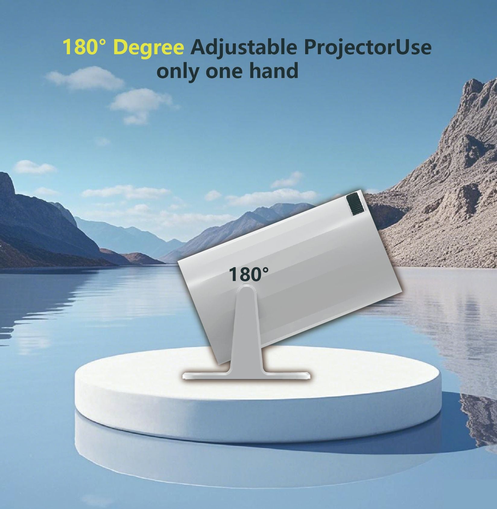 Barrel Projector Android 11 System Bluetooth 5G Dual-Frequency Support 4K Decoding Portable HD